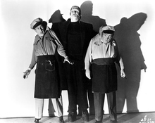 Glenn Strange menaces Abbott and Costello in this publicity shot, courtesy doctormacro.com Glenn Strange menaces Abbott and Costello in this publicity shot, courtesy doctormacro.com