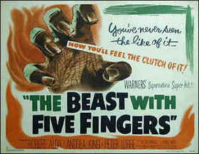 Beast with Five Fingers poster Beast with Five Fingers poster