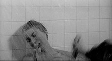 Marion Crane (Janet Leigh) picks a bad day to take a shower in Alfred Hitchcock's Psycho (1960). Marion Crane (Janet Leigh) picks a bad day to take a shower in Alfred Hitchcock's Psycho (1960).