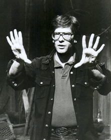 David Cronenberg on the set of Videodrome David Cronenberg on the set of Videodrome