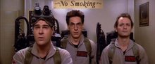 Our intrepid heroes. Dan Aykroyd, Harold Ramis, and Bill Murray in Ghostbusters (1984). Our intrepid heroes. Dan Aykroyd, Harold Ramis, and Bill Murray in Ghostbusters (1984).
