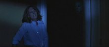 Jamie Lee Curtis fends off The Shape in John Carpenter's Halloween (1978). Jamie Lee Curtis fends off The Shape in John Carpenter's Halloween (1978).