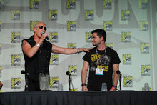 Panel moderator Dee Snider and Adam Green